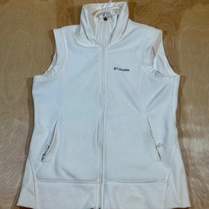 Columbia Benton Springs Fleece Vest Sz Large Full Zip Mock Neck Sleeveless